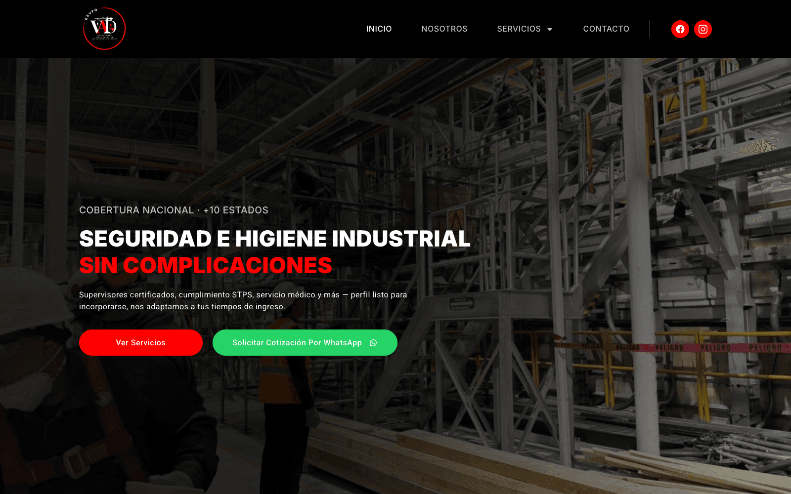 Página de inicio de Grupo VAD